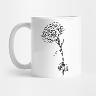 aesthetic minimalist hand drawn flower Mug